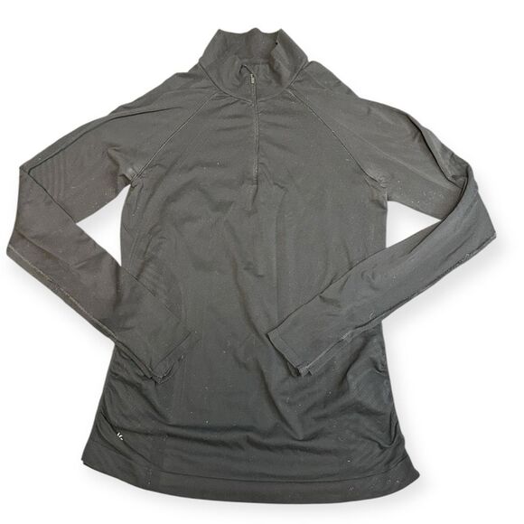 ATHLETA Women’s Black Speedlight Long Sleeve Half Zip Top Size Medium Style #486 - Picture 2 of 5